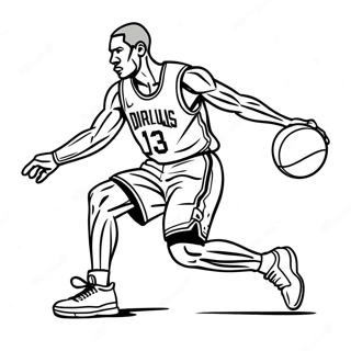 Joueur De Basketball Dribblant Page A Colorier 33032-17302