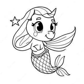 Poney Sirene Etincelant Page A Colorier 33052-17317