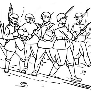 Page A Colorier Soldats De La Premiere Guerre Mondiale En Bataille 33101-17355