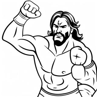 Page A Colorier Des Lutteurs Dynamiques De La Wwe 33182-17421