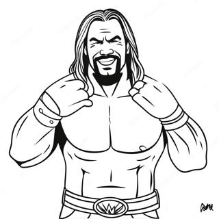 Page A Colorier Des Lutteurs Dynamiques De La Wwe 33182-17423