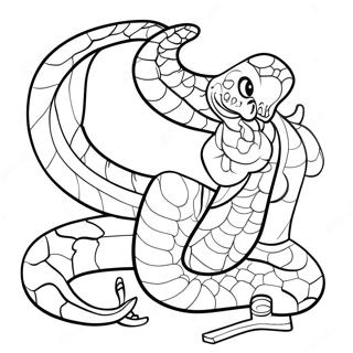 Page A Colorier Dobanai Iguro Avec Un Serpent De Compagnie 33202-17440