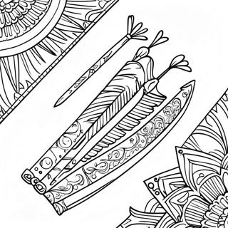 Page A Colorier Dun Carquois Decoratif Avec Des Fleches 33252-17477