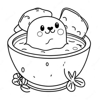 Page A Colorier De Chowder Delicieux Dans Un Bol 33262-17487