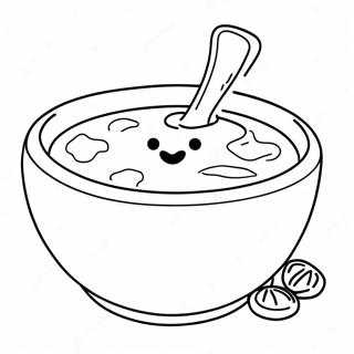 Page A Colorier De Chowder Delicieux Dans Un Bol 33262-17488