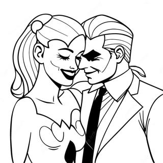 Page A Colorier De Joker Et Harley Quinn Amoureux 33301-17514