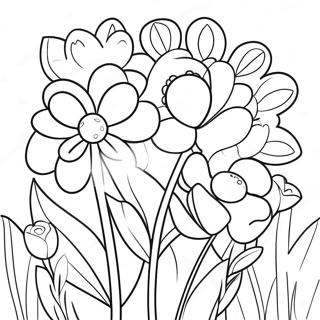 Page A Colorier Fleurs De Printemps Colorees 3330-2709