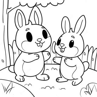 Page A Colorier De Max Et Ruby Jouant Dans Le Jardin 33312-17525