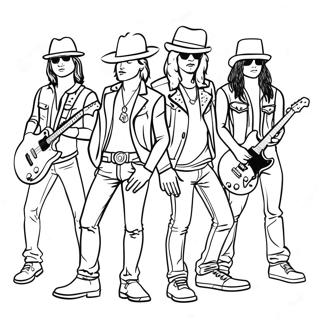 Page A Colorier Des Membres Du Groupe Guns And Roses 33342-17549