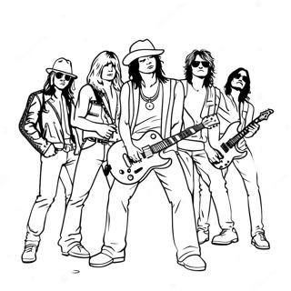 Page A Colorier Des Membres Du Groupe Guns And Roses 33342-17551