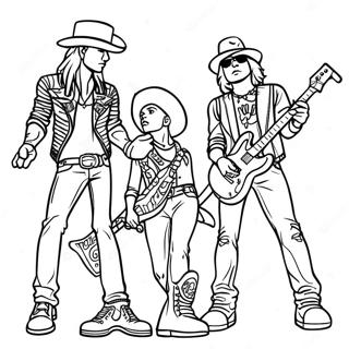 Page A Colorier Des Membres Du Groupe Guns And Roses 33342-17552