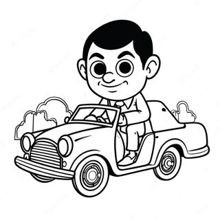 Page A Colorier Mr Bean Conduisant Une Voiture 33372-17575