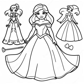 Page A Colorier De Poupee En Papier De Princesse Disney 33451-17634