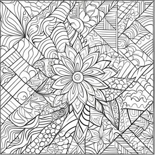 Page A Colorier Motifs De Quilt Geometriques Colores 3350-2728