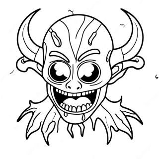 Page A Colorier De Demon Dencre Effrayant 33542-17710