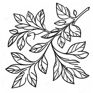 Page A Colorier De Branche Feuillue 33562-17725