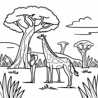 Page A Colorier De La Savane Africaine 33581-17740