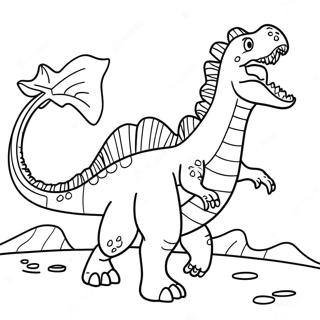 Page A Colorier Spinosaurus Rugissant 3370-2744