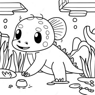 Page A Colorier Axolotl Minecraft Mignon Sous Leau 33752-17877