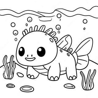 Page A Colorier Axolotl Minecraft Mignon Sous Leau 33752-17880