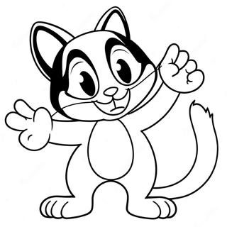 Page A Colorier Sylvester Le Chat Dans Une Pose Drole 33772-17893