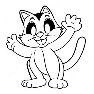 Page A Colorier Sylvester Le Chat Dans Une Pose Drole 33772-17894