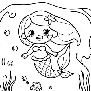 Page A Colorier Scene Sous Marine Mignonne De Sirene Lol 33803-17910