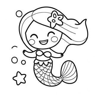 Page A Colorier Scene Sous Marine Mignonne De Sirene Lol 33803-17911