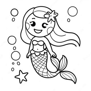 Page A Colorier Scene Sous Marine Mignonne De Sirene Lol 33803-17912