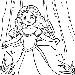 Page A Colorier Merida Courageuse Dans La Foret 3380-2749