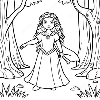 Page A Colorier Merida Courageuse Dans La Foret 3380-2750