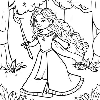 Page A Colorier Merida Courageuse Dans La Foret 3380-2751