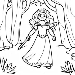 Page A Colorier Merida Courageuse Dans La Foret 3380-2752