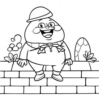 Page A Colorier Humpty Dumpty Assis Sur Un Mur 33813-17917