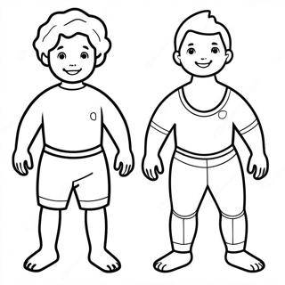 Page A Colorier Silhouette Du Corps Amusante Pour Enfants 33893-17978