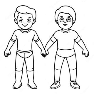 Page A Colorier Silhouette Du Corps Amusante Pour Enfants 33893-17980