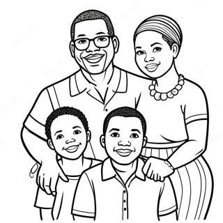 Page A Colorier Afro Americaine En Famille 33903-17985