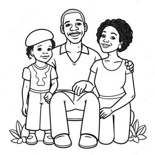 Page A Colorier Afro Americaine En Famille 33903-17987