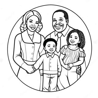 Page A Colorier Afro Americaine En Famille 33903-17988