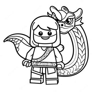 Page A Colorier Cole Ninjago Avec Dragon 33933-18010