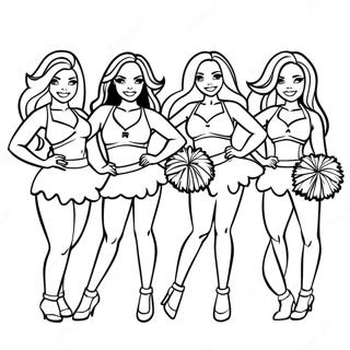 Page A Colorier Des Cheerleaders Des Tennessee Titans 34013-18074