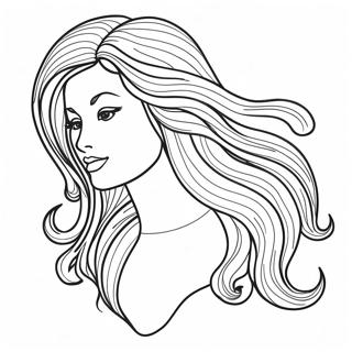 Page A Colorier De Cheveux Longs Et Fluides 34023-28281