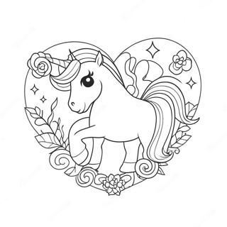 Page A Colorier Coeur De Licorne 34032-18088