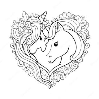 Page A Colorier Coeur De Licorne 34032-28287