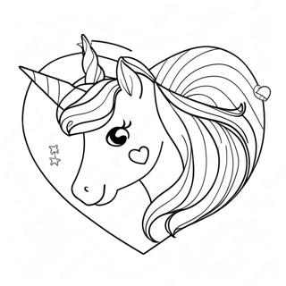 Page A Colorier Coeur De Licorne Scintillant 34033-18089