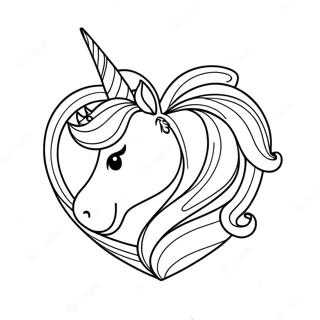 Page A Colorier Coeur De Licorne Scintillant 34033-18091