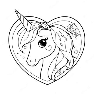 Page A Colorier Coeur De Licorne Scintillant 34033-28289