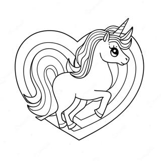 Page A Colorier Coeur De Licorne Scintillant 34033-28290