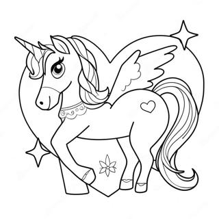 Page A Colorier Coeur De Licorne Scintillant 34033-28292