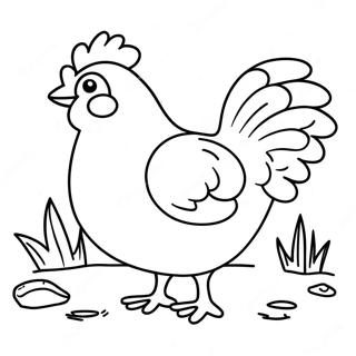 Petite Poule Rouge Pages À Colorier